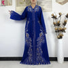African Clothes Women Dashiki Dress Chiffon Abaya Long Sleeves Dress Islamic Casual Clothing Women Diamond Muslim Long Dress