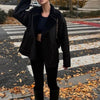 Winter Women's Black Faux Leather Jacket Warm Streetwear Outwear Solid Elegant Warmth PU Coat for Ladies Jackets Coat Tops