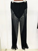 High Street Designer Blazer Suit Women's Perspective Gauze Patchwork Blazer Pencil Pants