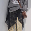 French Lace Up Short Fart Curtain Skirt Spring Layered Skirt Women Wrap Skirt Bandage Dress Apron Curtain Expansion Skirt