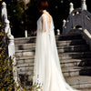 Bridal Cape Veil Pearl Beaded Wedding Veil Cathedral Bolero Jacket Womens Plus Size Shawl Bride Accessories Wedding Coat VG56