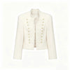 Women Vintage Slim Jacket Spring Women Trends Elegant Napoleon Jackets Ladies High Street Chic Shoulder Padded Blazer