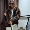 Retro Faux Fur Women Coat Urban Thicken Lapel Long Sleeve Single Breasted Female Outwear Autumn Winter Chic Lady Jacket