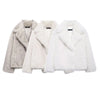 Autumn Winter Faux Fur Coat For Women Elegant Solid Button Long Sleeve Jacket Female Streetwear Warm Outerwear