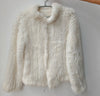 Winter Women Turtle neck Warm Knitted Natural Fur coat Long Sleeve Female Warm Winter Genuine Fur Jacket Thick Outwear