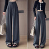 Lady Baggy High Waist Suit Pants Women Classic Designer Straight Leg Trousers Girls Casual Daily Slacks