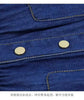 French Heavy-duty shirt collar long-sleeve denim dress for women, spring commute casual elegant waist Vestidos