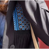 Printed Tassel Blazer Women Spliced Lapel Suit Jacket for Women Streetwear Autumn Winter Loose Casual Outerwear