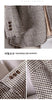 Coffee Plaid Blazer Women Tempeament Wool Long Sleeve Slim Jacket Office Ladies Work Coat Gray Tops