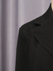 Solid Patchwork Bandage Designer Coat for Women Notched Collar Long Sleeve Spliced Irrgular Metal Buckles Slim Jacket Female