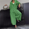 Spring Fall Women's 2 Piece Set Suit Office Lady Floral Striped Loose Blazer Casual Wide Leg Pants Suits For Women Clothing