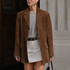 Women's Jacket Old money Jackets Brown Leather Suede Jacket Coat Vintage Demi-season Jacket Autumn Winter Outerwears