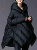 Winter Big Size Down Coat For Women Irregular Design A-line Solid Color Loose Mid Length Clothing 2VV223