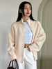 Lazy Style Sweater Jacket for Women Autumn Winter Thicken Warm Soft Knitted Cardigans Zipper Stand Collar Cardigan