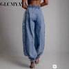 High Waist Zipper Jogger Jeans Trousers Women Loose Casual Vintage Lantern Pants Fall Baggy Jeans Street