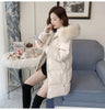 Autumn Winter Down Cotton Jacket Women Korean Mid-Long Cotton-Padded Thick Warm Parkas Hooded Coat Female Casual Ladies Tops
