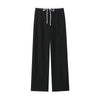 Women's Double Waistband Wide Leg Pants, High Elastic Waist With Drawstring, Side Pockets, Female Trousers, Chic