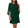 Woman Chiffon Bell Sleeve Shift Dress Woman Round Neck Soft Touch Lightweight Chic Design for Casual Elegance