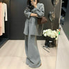 Autumn Winter Women’s Knit Cardigan Vest&Wide Leg Pants Set Comfy Stylish 3-Piece Casual Outfits Warm Knitwear Clothes