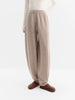 Leisure Loose-fitting High-waisted Drawstring Knit Lantern Pants for Women Winter Style Korean Style