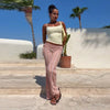 Colorful Striped Jeans Women's Long Pants Female High Street Low-waisted Pockets Denim Trousers Women's Holiday Outwear
