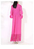 Maxi Dress Women High Neck Long Sleeves Stitching Tassel Hem Solid Color Dresses Female Party Clothing 2DB1143