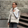 Two Wear Women's Winter Jacket Detachable Sleeve Padded Coat Stand Collar Hooded Puffer Coat Short Padded Coat Padded Vest