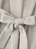 Elegant Lace Up Woolen Short Coat Solid Loose Lapel Furry Long Sleeve Belt Waist Jacket Spring Autumn Lady Chic Cardigan