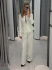 Deep V Stand Collar Peplum Blazer Long Sleeve Tailored Fitted Waist Flared Hem Spring Elegant Office Women Jacket