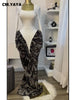 Women Print Patchwork Stacked Ruched Long Sleeve Bodycon Midi Maxi Long Dress Birthday Vacation Sexy Party Dresses