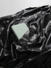 Solid Loose Spliced Zippers Leather Jackets for Women Lapel Long Sleeves Patchwork Pockets Jacket Female
