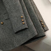 Women's Autumn Winter Long Sleeve Blazer Coats Vintage Thick Woolen Jackets Notched Elegant Outerwears Female Clothes