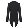 Womens Swallowtail Jacket Lapel Tuxedo Coat Tailcoat Blazer Vintage Outerwear for Nightclub Cocktails Waitress Cosplay Costume