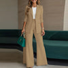 Spring Autumn Women Outfits Office 2 Piece Sets Elegant Long Sleeve Blazer Pant Sets Solid OL Work Tracksuit