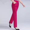 5XL Long Pants Women High Waist Stretch Cotton Straight Trousers Women Loose Solid Work Office Ladies Pants