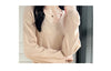 100% Merino Wool Women Long Dress Sweater V-Neck Pullover Long Dress Versatile Cashmere Knitwear Bottoming Clothing