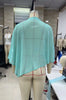 Women Sheer See-through Ponchos Asymmetrical Triangle Hem Blouse Lightweight Solid Color Mock Neck Loose Fit Cape Cover-up Tops