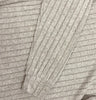 Cozy Casual Turtleneck Dress for Women - Long Sleeve, Ribbed Knit, Mid-Length with Side Stripes - for Fall/Winter