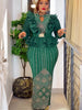 Elegant African Dresses for Women Plus Size Ruffle Evening Party Long Dress Dashiki Ankara Outfits Robe African Clothes