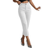 Women's High Waist Straight Leg Pants – Slim Fit Casual Trousers, Solid Color Versatile Office Bottoms