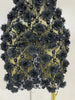 Sexy Black Pearl Flower Mesh See Through Mini Dress Women Evening Party Club Birthday Dress Nightclub Photoshoot Stage Costumes
