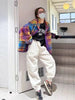 Women Coat Polar Fleece Plaid Autumn Winter Thick Vintage Casual Women Jacket Euro-America Style