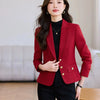 Elegant Women Blazers Solid Button Long Sleeved Casual Comfortable Suits Jacket Office Lady Coat Spring Autumn Outerwear