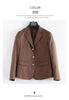 Preppy Style Slim Fit Solid Blazer Woman Double Button Turn-Down Collar Blazers Women Spring Autumn Basic Student JK Suit Coat