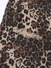 Leopard Ripped Wide Leg Jeans For Women High Waist Patchwork Button Loose Denim Pant Female Clothing