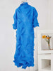 Spring Pleated Dress For Women Loose Fold Turtleneck A-Line Vintage Long Dresses Lady Elegant Clothes Tide 2Aa6000