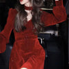 Red Velvet Elegant Party Women's Mini Dresses Christmas Wram French Vintage Dress Ladies Casual Korean Vestidos Year
