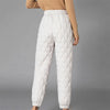 Women Winter Warm Down Cotton Pants Padded Quilted Trousers Elastic Waist Casual Trousers