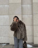 Modern Faux Fur Like Plush Jacket Autumn Winter Women's Warm Trench Coat Thicken Lady's Party Street Wear