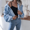 Autumn Winter Corduroy Short Coat Solid Turn-Down Collar Lantern Long Sleeve Jacket Single Breasted Women Clothes Casual
